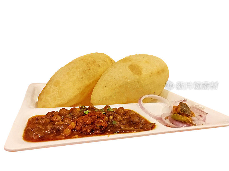 受印度北部旁遮普人欢迎的早餐小吃Chhole Bhature